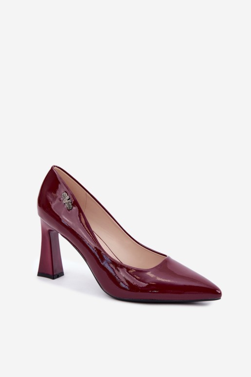 Vinceza 62328 bordo spalvos lakuotos odos bateliai